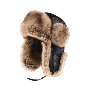 Lei Feng Hat With Ear Flaps Black Coffee Color Adjustable Head Circumference Foldable Neck Protector For Men Winter Warmth - Product Image 5