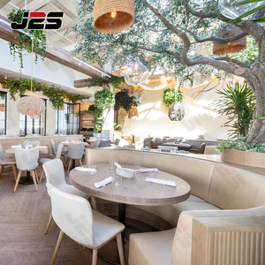 ชุดเฟอร์นิเจอร์ร้านอาหารกลางแจ้ง J2S รุ่น Patio พร้อมที่นั่งโค้งสไตล์สแกนดิเนเวียนทันสมัย ผลิตจากผ้ากันน้ำ เป็นมิตรกับสิ่งแวดล้อม เหมาะสำหรับโรงแรมและร้านกาแฟ - Product Image 1