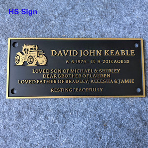 Plaques commémoratives personnalisées en bronze coulé pour jardin, plaques en relief commémoratives, marqueur de tombe, plaque de gravure en métal - Product Image 1