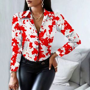 <span class=keywords><strong>Camicia</strong></span> da <span class=keywords><strong>donna</strong></span> primavera e autunno <span class=keywords><strong>camicia</strong></span> europea da <span class=keywords><strong>donna</strong></span> con motivo a manica lunga con bottone stampato a bottone - Product Image 6