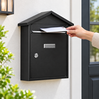Boîte aux lettres métallique verrouillable pour appartement, villa, location, maison et bureau – Boîte postale extérieure pour propriétaires