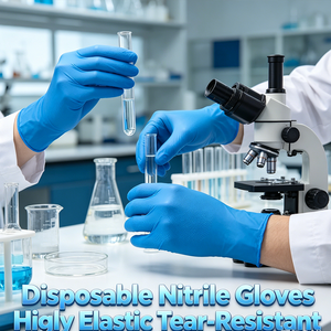 Gants d'examen jetables <span class=keywords><strong>en</strong></span> nitrile <span class=keywords><strong>en</strong></span> gros, sans silicone, personnalisables, résistants à la chaleur, respirants, durables, antidérapants - Product Image 1