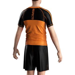 Maillots de compression à séchage rapide personnalisés Nogi Jiu Jitsu MMA pour hommes, vêtements de fitness sublimés à manches courtes - Product Image 5