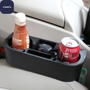 Caja de Almacenamiento Interior para Auto, de Plástico ABS Negro, con Portavasos, para Colocar Entre los Asientos, Consola Central, Universal - Product Image 4