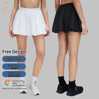 Jupe de tennis personnalisée à ourlet bouffant, robe de golf et de yoga athlétique, jupe de sport décontractée et respirante pour la gym avec short intégré et poches