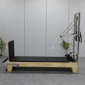 SAERDE Custom High Quality <b>Equipment</b> Maple Wooden <b>Pilates</b> Reformer with Tower Half Trapeze Metal <b>Pilates</b> Reformer - Product Image 4