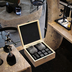 Meilleure vente 2026 : Ensemble de verres à <span class=keywords><strong>whisky</strong></span> et à vin avec coffret en bois et pierres à <span class=keywords><strong>whisky</strong></span>, verre en cristal de 60 ml pour hôtels et cadeaux d'affaires - Product Image 4