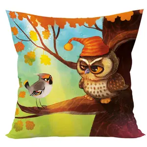Owl Throw Kissen bezug Abdeckung Trendy dekorative Home Sofa Kissen Lila Bezüge Großhandel Custom Home Decor