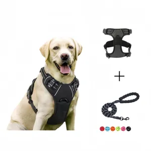 Accessoires pour animaux de compagnie harnais réglable pour animaux de compagnie réfléchissant rembourré tactique gilet pour chien sans traction