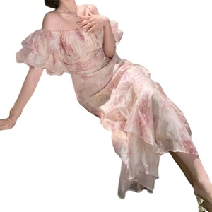 Nuevo Producto de Moda Popular, Vestido de Noche Personalizado con Estampado Floral, Vestido Casual para Mujer - Product Image 4