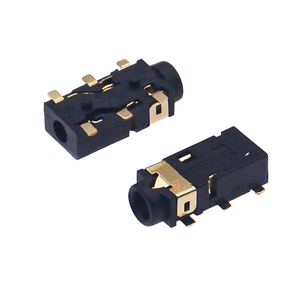 PJ-242 ช่องเสียบแจ็คเสียงขนาด 2.5 มม., แบบ 6 พิน สมมาตร ติดตั้งแบบ SMT พร้อมหน้าสัมผัสเคลือบทอง, ขั้วต่อตัวเมียคุณภาพพรีเมียม - Product Image 1