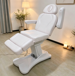 Best Selling Luxury Pu Leather Modern Massage <b>Table</b> Bed Electric Grey Eyelash Facial Lay Down Curved Eye Lash Bed Beauty Bed - Product Image 1