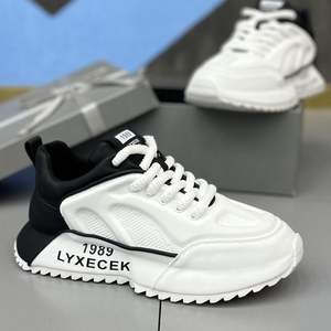 Wholesale Custom Logo Men Sneakers PU <strong>Leather</strong> Non Slip Breathable Sport Shoes Designer Fashion Casual Walking Running Shoes - Product Image 6