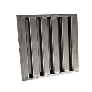 Filtros de grasa deflectores de Metal para restaurante, filtro de aire de campana extractora de acero inoxidable 304