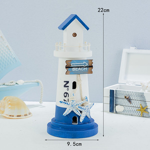 Nuovo eco-friendly Hut Watchtower modello HYI06 artigianato in legno dipinto faro da spiaggia per l'<span class=keywords><strong>arredamento</strong></span> della casa - Product Image 4