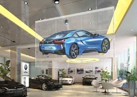 Affichage LED transparent 3D haute luminosité pour extérieur, écran de fenêtre avec SDK pour la publicité