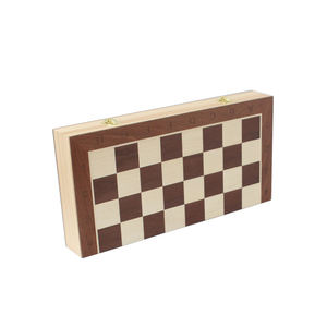 Jeu d'échecs en <span class=keywords><strong>bois</strong></span> avec minuterie numérique 15.5 pouces, jeu d'échecs en <span class=keywords><strong>bois</strong></span>, rangement intérieur, pièces d'échecs, horloge, échiquier pliable - Product Image 4