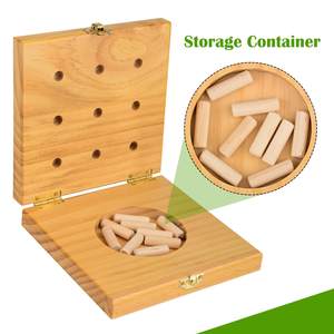 Papan tempel kayu 9 lubang, untuk terapi pekerjaan, meningkatkan kecocokan jari, tes keterampilan <span class=keywords><strong>Motor</strong></span> halus, Kit tes papan pasak sembilan lubang - Product Image 3