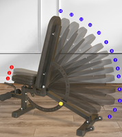 PINJIAN Banc de musculation réglable, équipement de fitness à domicile, banc multifonctionnel pour sit-up, chaise de fitness