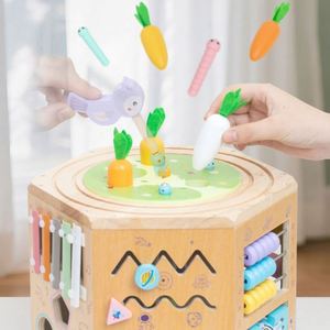 ของเล่นไม้เสริมพัฒนาการเด็กเล็ก 14-in-1 รูปทรงลูกบาศก์ พร้อมลูกปัดเขาวงกต สำหรับเด็กอนุบาล ฝึกทักษะการเรียนรู้แบบมอนเตสซอรี่ - Product Image 4