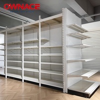 Ownace Métallique US Type Américain Logo Personnalisé Acceptable Type Double Face Métal Gondole Étagère Gondole Rayonnage
