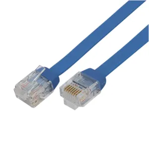Cable de telecomunicaciones para teléfono, cable trenzado de pvc blindado, rj11, 2 cables