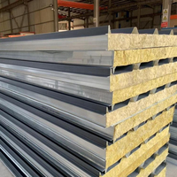 Benutzer definierte Steinwolle Dachziegel Leistungs stabil Gebraucht Sandwich Panel Wand paneel Gebäude Kombinierte Haus Wohnung Metall