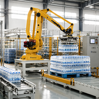 Palettiseur robotisé industriel, machine d'empilage automatique pour sacs, cartons, bouteilles d'eau et emballages