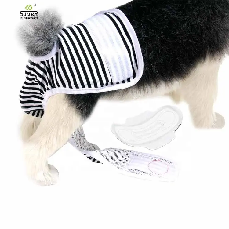 Düşük fiyat yıkanabilir kadın köpek Pet külot bebek bezi S, M, L, XL, Polyester özel marka çiş pedleri Pet fizyolojik pantolon
