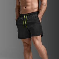 Shorts de course décontractés Joya Apparel Guangzhou, personnalisés, vert néon, 5 pouces, doublés, entièrement fendus, sans coutures, de qualité supérieure