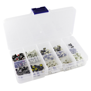 250 pièces, 10 types de boutons tactiles, interrupteurs à bouton-poussoir, clés de télécommande de voiture, boutons tactiles, micro-interrupteurs - Product Image 1