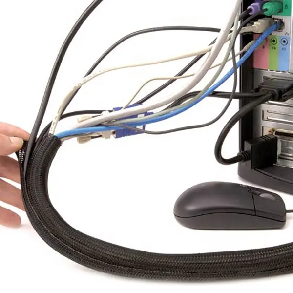 En çok satan kemirgen dayanıklı öz kapanış örgülü kablo kılıfı JDD genişletilebilir dokuma bölünmüş kablo mantolama