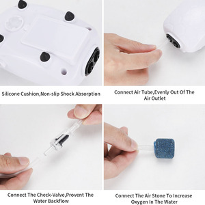 수족관 어항 에어 버블 에어 스톤 바스 산소 펌프 어류 양식용 에어 펌프 어항용 산소 펌프 소형 저소음 펌프 - Product Image 2