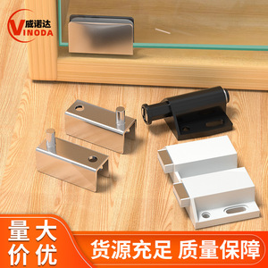 Stainless Steel Glass Door <b>Catch</b> With Rebound <b>Spring</b> Push Plate For Cabinet And Hidden Door Minimalist Design Durable - Product Image 4