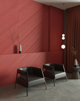 Papel Tapiz para Hoteles con Textura Diagonal de 39 oz, Clase A, Tipo II, ASTM E84, Revestimiento de Pared de PVC con Respaldo de Tela