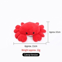 Peluche interactive pour chat, jouet à mâcher en peluche pour chats d'intérieur et chatons, avec crabe, requin baleine, poisson-clown, étoile de mer et herbe à chat