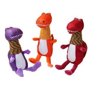 Jouet pour chien en peluche dinosaure avec tour de cou sonore, à mâcher pour chiots, pour jouer en intérieur - Product Image 2