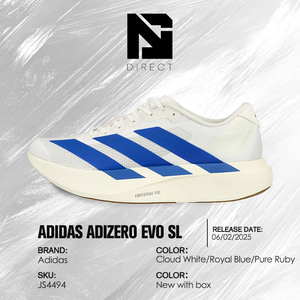 <span class=keywords><strong>Adidas</strong></span> Evo Sl 'white Royal Blue' Zapatillas deportivas transpirables con cordones para correr y entrenar, estilo moderno - Product Image 6