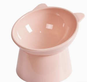 Gamelle pour chat en plastique écologique avec col incliné pour la protection, design anti-déversement, support surélevé, étanche pour usage intérieur - Product Image 5