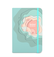 Journal de gratitude à couverture rigide en papier écologique de haute qualité avec bande élastique conception personnalisée cahiers à pois imprimés en papier