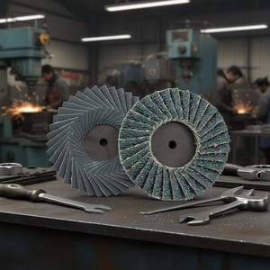 Disque à lamelles en zirconium grain 60 avec raccord rapide mâle pour meules - Product Image 3