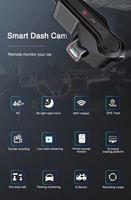 Enregistrement de conduite en direct, GPS WIFI 4G, caméra de tableau de bord DVR de voiture à double canal, alarme en un clic, dashcam JX16 pour taxi