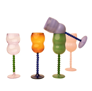 <span class=keywords><strong>Verre</strong></span> à <span class=keywords><strong>vin</strong></span> en forme de gourde confits multicolore, sur mesure, 3 pièces - Product Image 1