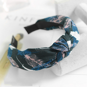 <span class=keywords><strong>Flamingo</strong></span>-Kreuz-Geknotetes Breites Stirnband für Frauen Modisches Haaraccessoire Niedliche Haarbänder für Partys - Product Image 3