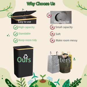 Tái chế bin nhà bếp trong nhà nhà gallon tái chế bin với Nắp tháo rời tái sử dụng túi bên trong chai có thể - Product Image 6