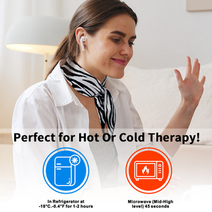 Zebra <b>Print</b> Gel Neck Wrap Hot Cold Therapy Stretchable Pain Relief Multi-Way Wear Custom Logo - Product Image 5