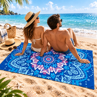 Serviette de plage et de voyage personnalisée en microfibre écologique, moderne, séchage rapide, respirante, avec logo par sublimation, design lumineux et tendance