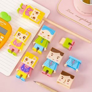 Taille-crayon manuel en plastique à double trou, créatif, personnalisé et mignon pour garçon et fille - Product Image 2