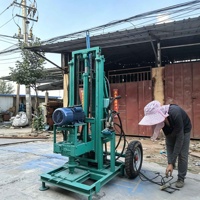 Offre Spéciale – Foreuse hydraulique électrique portative sur roues pour puits d'eau, machine de forage rotative pour l'excavation de puits agricoles