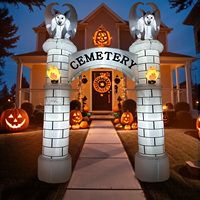 Ourwarm 10FT Halloween gonflable gargouille château arc fête décoration extérieure